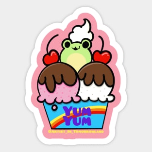 Froggy Sundae Sticker